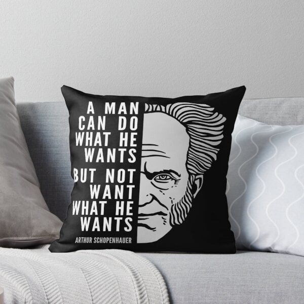 Item preview, Arthur Schopenhauer Inspirational Quote: A Man Can Do What He Wants designed and sold by Elvin Dantes.