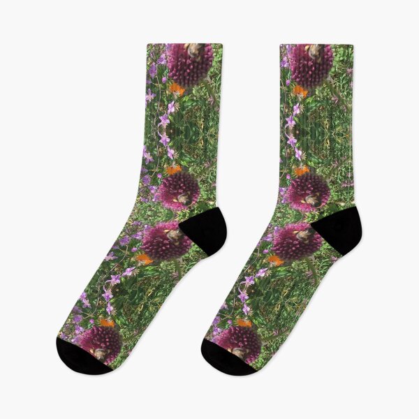 Item preview, Botanical, Divine - Bee Bumbling Buzz over Purple and Mauve, Summertime 2021 designed and sold by RoseAromas.