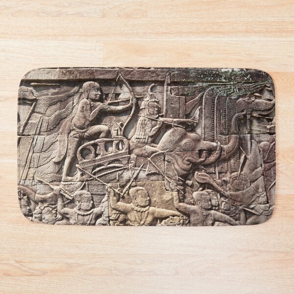 Item preview, Stone Carved Relief at the Bayon Temple, Angkor Thom designed and sold by raisbeckfoto.