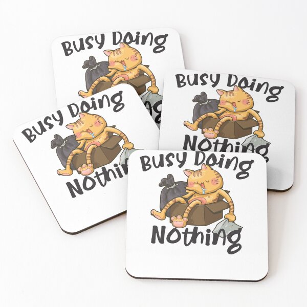 Item preview, Busy Doing Nothing - Cute Cat designed and sold by RoguePixel.