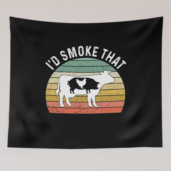 Item preview, Funny BBQ Shirt I'd Smoke That Retro Barbeque Grilling Gift T-Shirt designed and sold by NDTStore.