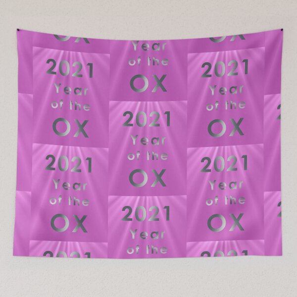 Item preview, 2021 Year of the Ox - Metal on Purple Beams - Text Only designed and sold by KLP-Magick.