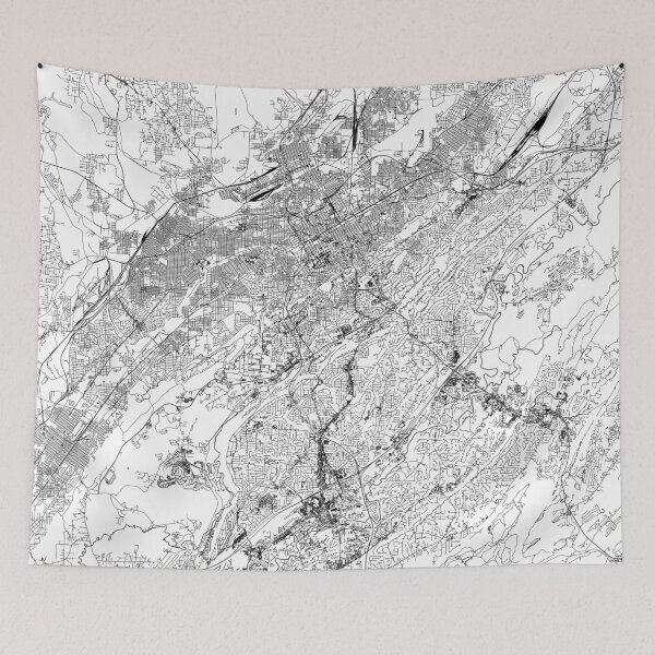 Item preview, Birmingham White Map designed and sold by multiplicitymap.