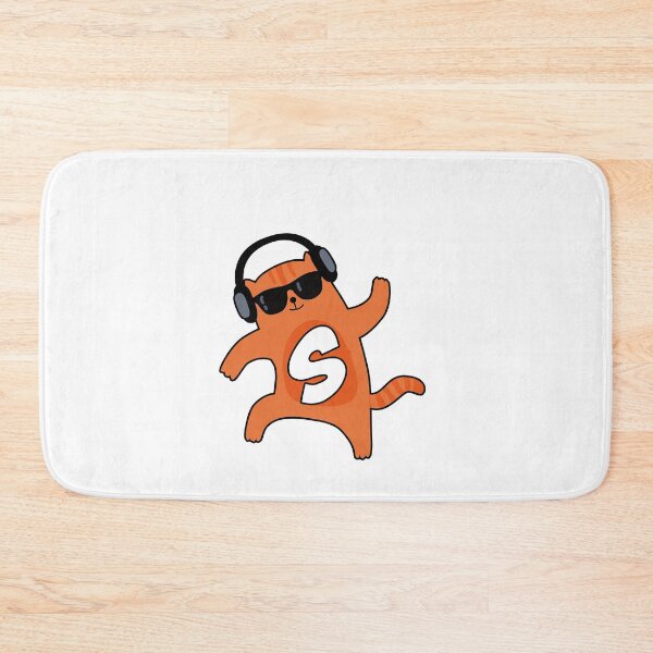 Item preview, Monogram S Groovy Cat designed and sold by kidsmonogram.