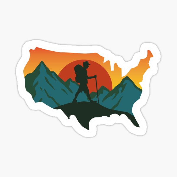 Adventure on Forest Mountain Sticker