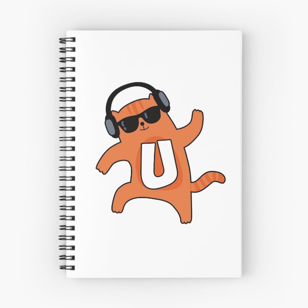 Artikelvorschau, Monogramm U Groovy Cat entworfen und verkauft von kidsmonogram.
