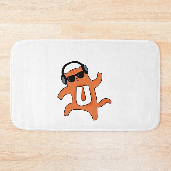 Artikelvorschau, Monogramm U Groovy Cat entworfen und verkauft von kidsmonogram.