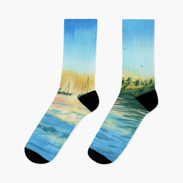 Item preview, Boat Silhouettes in Sunset designed and sold by darrenyeoart.