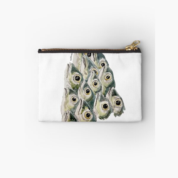 Item preview, fish heads pyramid watercolor painting designed and sold by scribblefactory.