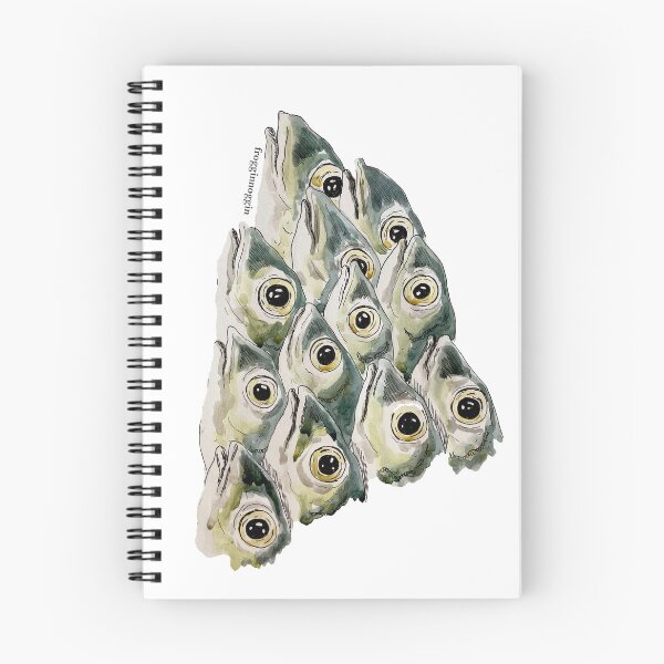 Item preview, fish heads pyramid watercolor painting designed and sold by scribblefactory.