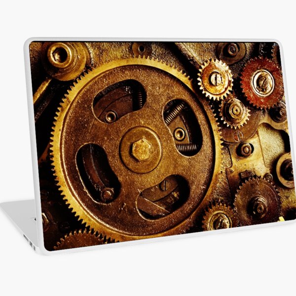 Iron Gold Laptop Skins Redbubble - golden chains with abs and golden guns roblox