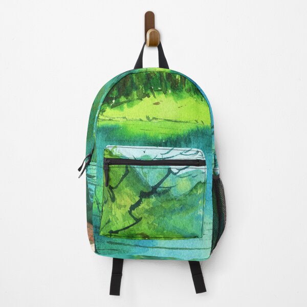 Item preview, Boat and Mountain Landscape Painting designed and sold by darrenyeoart.