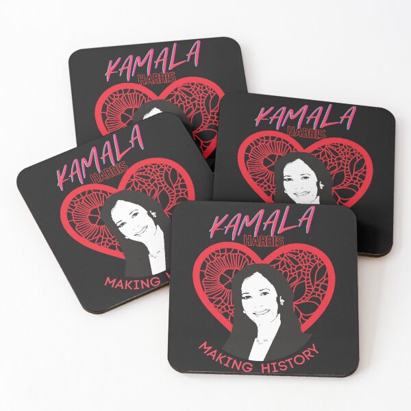 Item preview, Kamala Harris Making History (with red lace heart) designed and sold by HamiltonmagicTs.