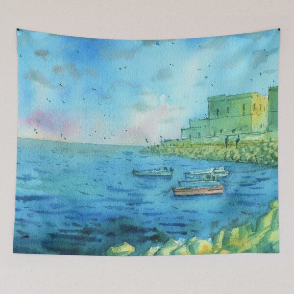 Item preview, Boat Scene designed and sold by darrenyeoart.