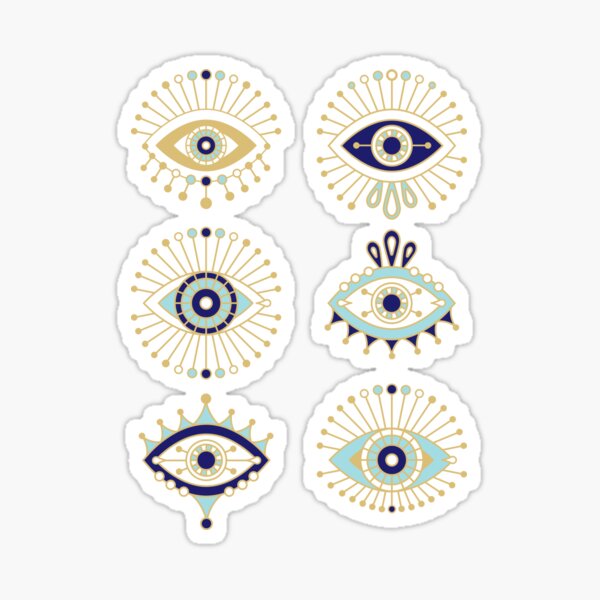 "Evil Eye Collection" Sticker by catcoq | Redbubble