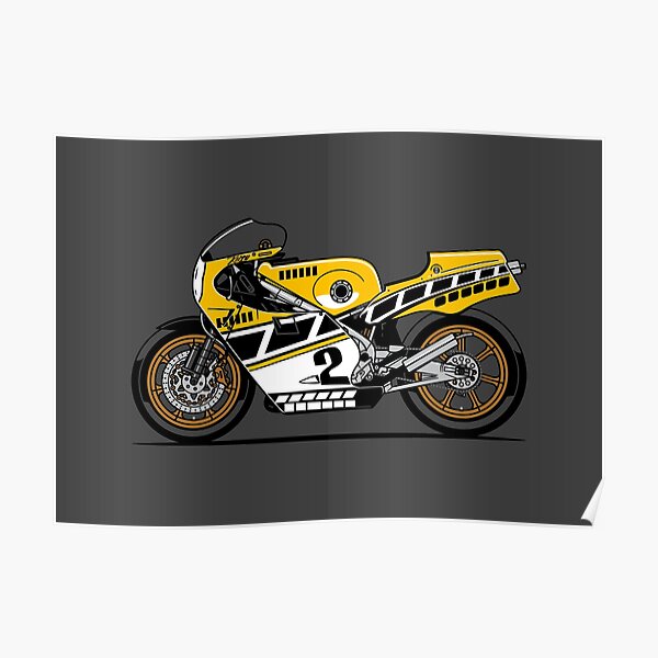 YZR500 Kenny Roberts Race Motorcycle Poster