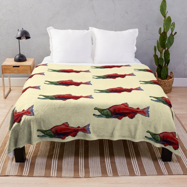 Item preview, sockeye salmon oil pastel designed and sold by scribblefactory.