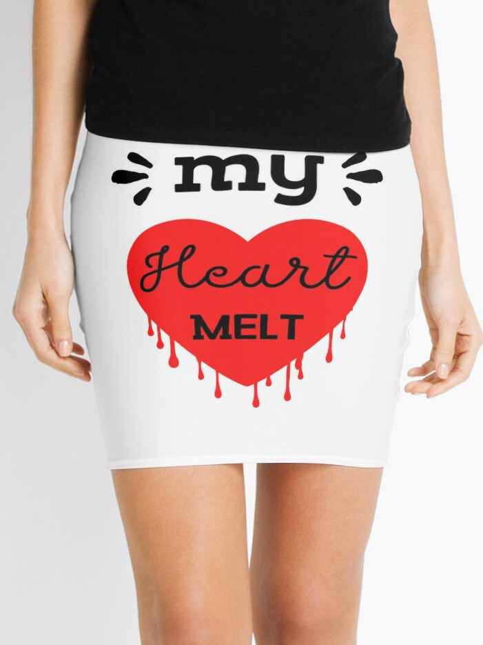 You Make My Heart Melt, Falling in love, Valentine's occasion, Valentine's  clothing, Couple love | Mini Skirt