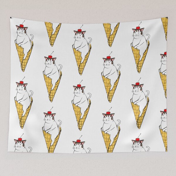 Item preview, Ice Cream Cat designed and sold by RedBerryDesign.
