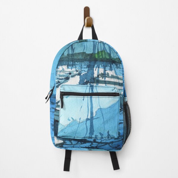 Item preview, Boats in Harbour Landscape Painting designed and sold by darrenyeoart.