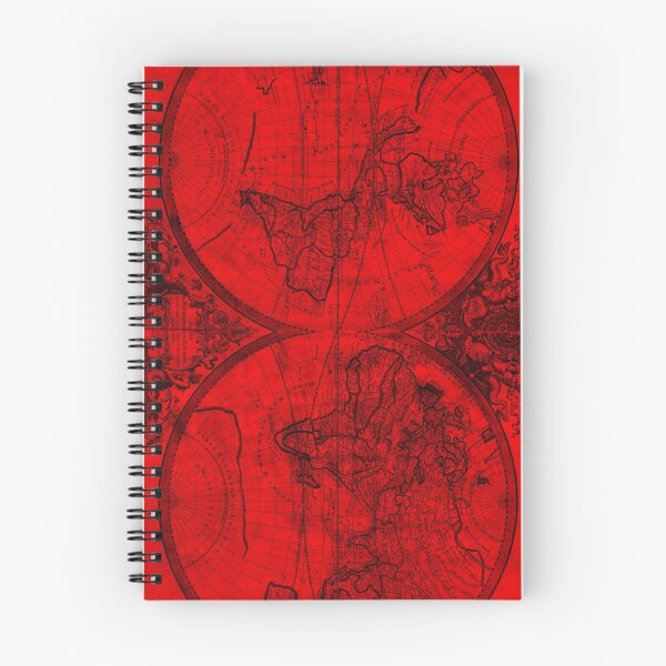 Item preview, World Map (1691) Red & Black designed and sold by BravuraMedia.