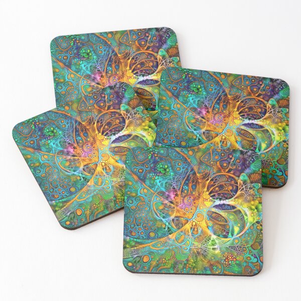Item preview, Deepdream floral fractalize space abstraction designed and sold by blackhalt.
