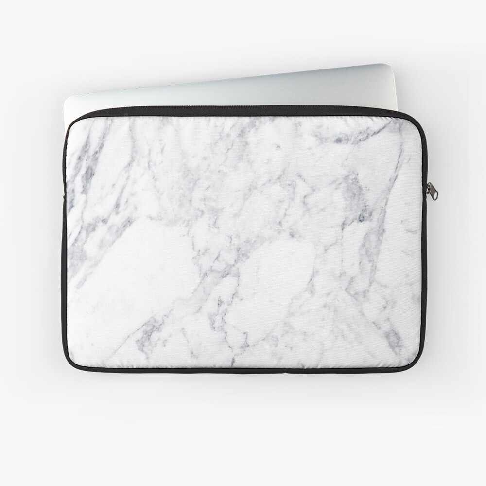 White Marble Laptop Sleeve