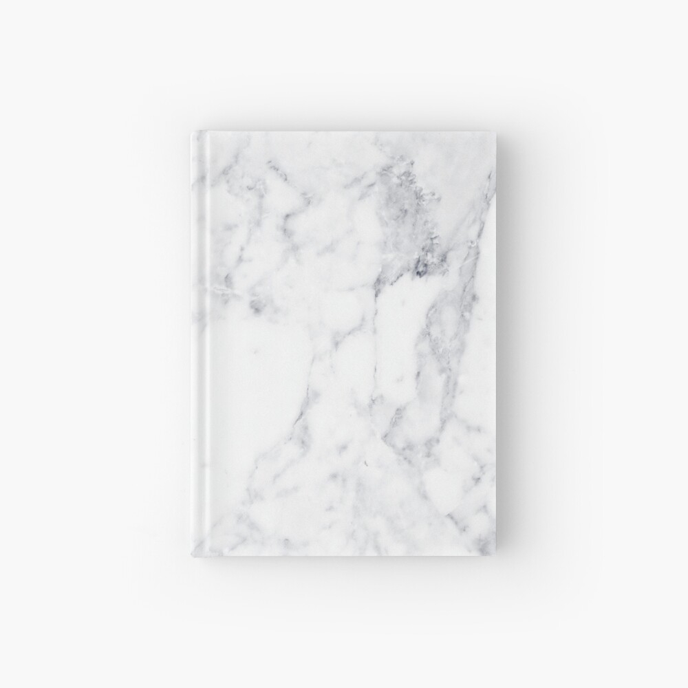 "White Marble" Hardcover Journal by SaraduJour Redbubble