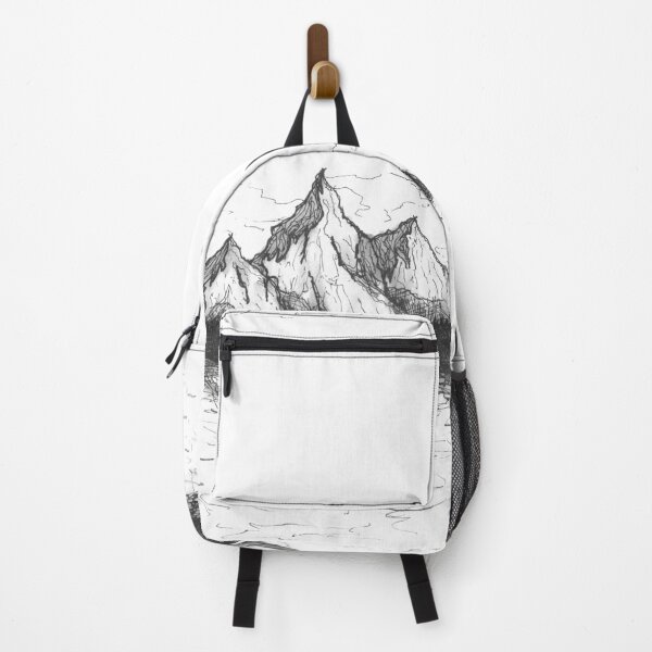 Item preview, Hand Drawn Beautiful Mountains Over Lake designed and sold by Tritonn204.