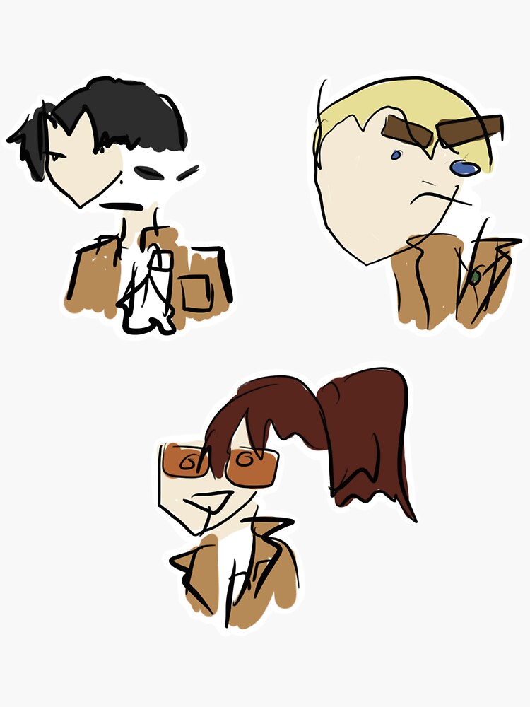 Levi Erwin and Hange by kitteacyy