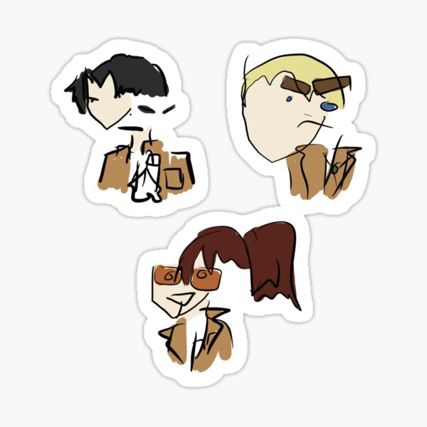 Levi Erwin and Hange Sticker