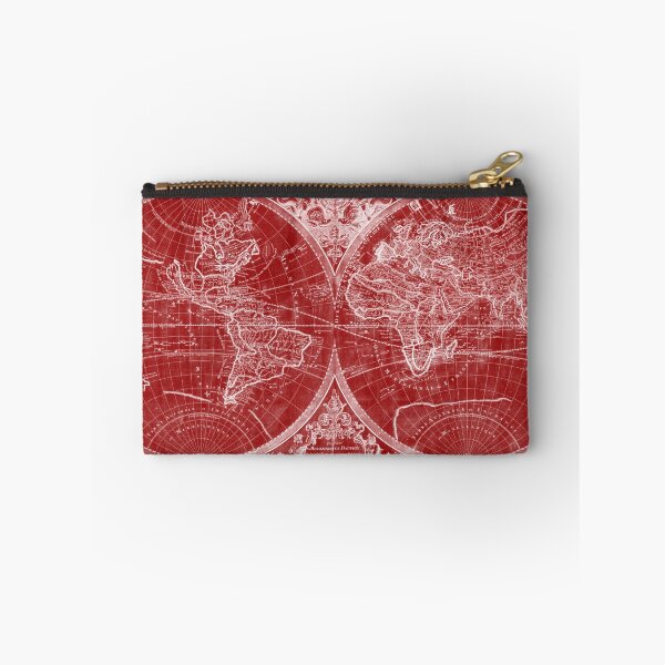 Item preview, World Map (1691) Red & White designed and sold by BravuraMedia.