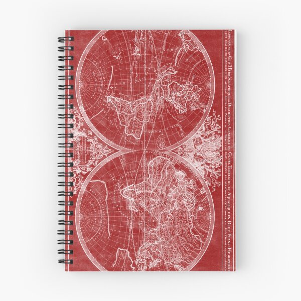 Item preview, World Map (1691) Red & White designed and sold by BravuraMedia.