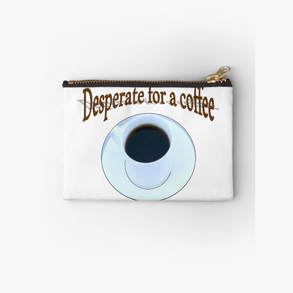 Item preview, Desperate for coffee- Blue cup and saucer with coffee  designed and sold by Vicky Rodden.
