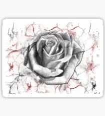 the cracked rose Sticker