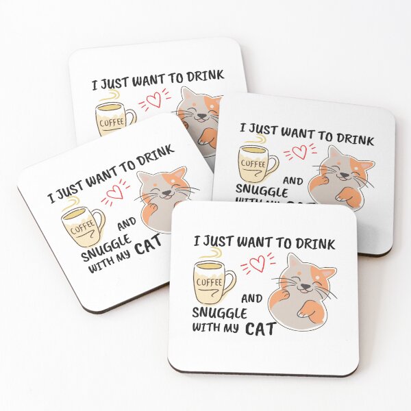 Item preview, I just want to drink coffee and snuggle with my cat cute design designed and sold by max-mercurius.
