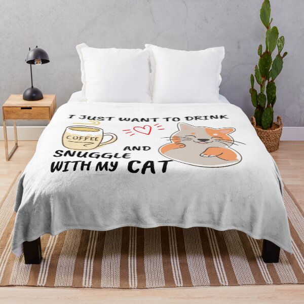 Item preview, I just want to drink coffee and snuggle with my cat cute design designed and sold by max-mercurius.