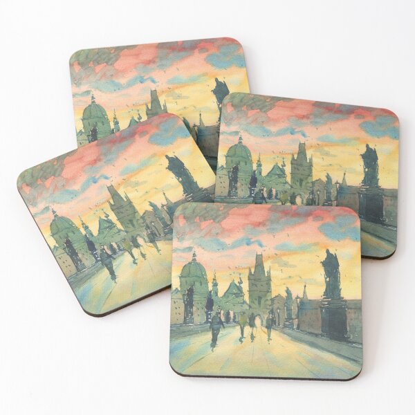 Item preview, Czech Republic, Charles Bridge, Prague - Loose Watercolor Painting designed and sold by darrenyeoart.