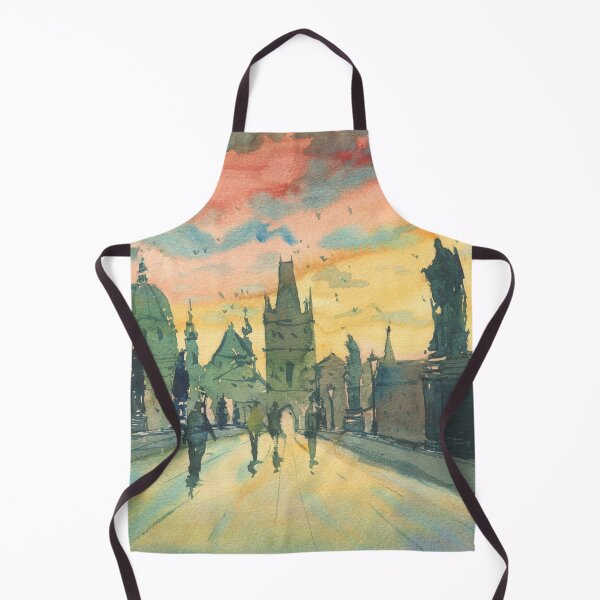 Item preview, Czech Republic, Charles Bridge, Prague - Loose Watercolor Painting designed and sold by darrenyeoart.