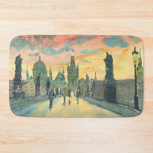Item preview, Czech Republic, Charles Bridge, Prague - Loose Watercolor Painting designed and sold by darrenyeoart.