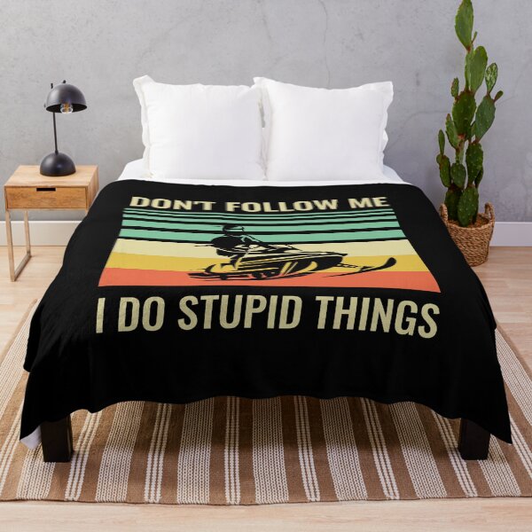 Item preview, Funny Snowmobile Don't Follow Me I Do Stupid Things designed and sold by EstelleStar.
