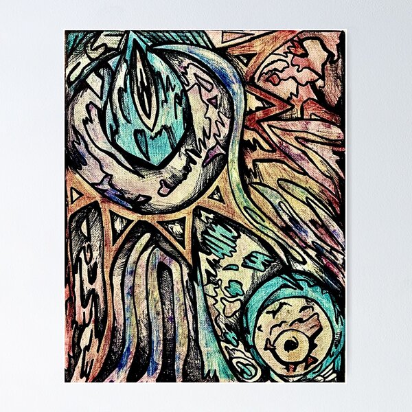 Item preview, Prendere Fuoco Azzurro  designed and sold by Monica Rose Fotusky.
