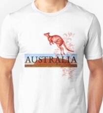 Australia Ayers Rock & Kangaroo Unisex T-Shirt