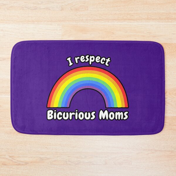 Item preview, I Respect Bicurious Moms - Funny Rainbow T-Shirt designed and sold by FunnyStoopid.