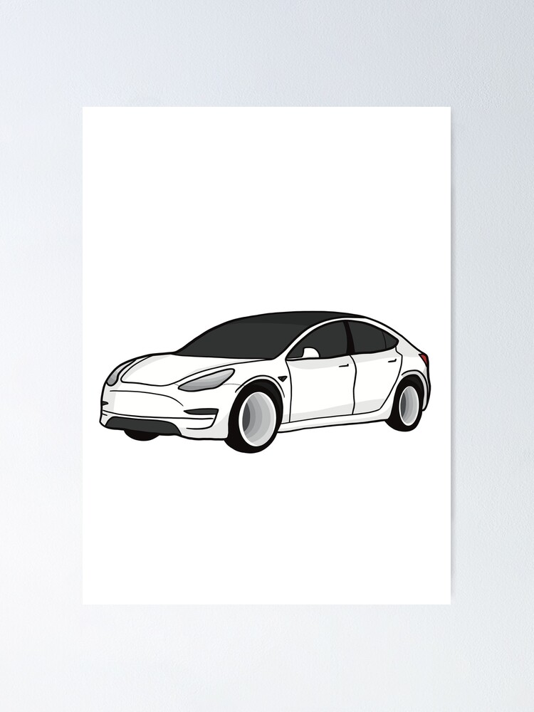 Tesla Motors 3-piece Poster Set Model S Model 3 Model X Tesla Wall