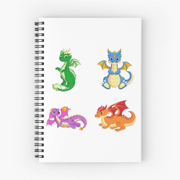 Item preview, A colorful Fantasy sticker pack of 4 vibrant Dragons designed and sold by StickerArtwork.