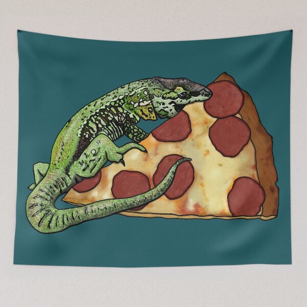 Aperçu de l'œuvre Pizza Lizard - Nom Nom Nom créée et vendue par creativekeener.