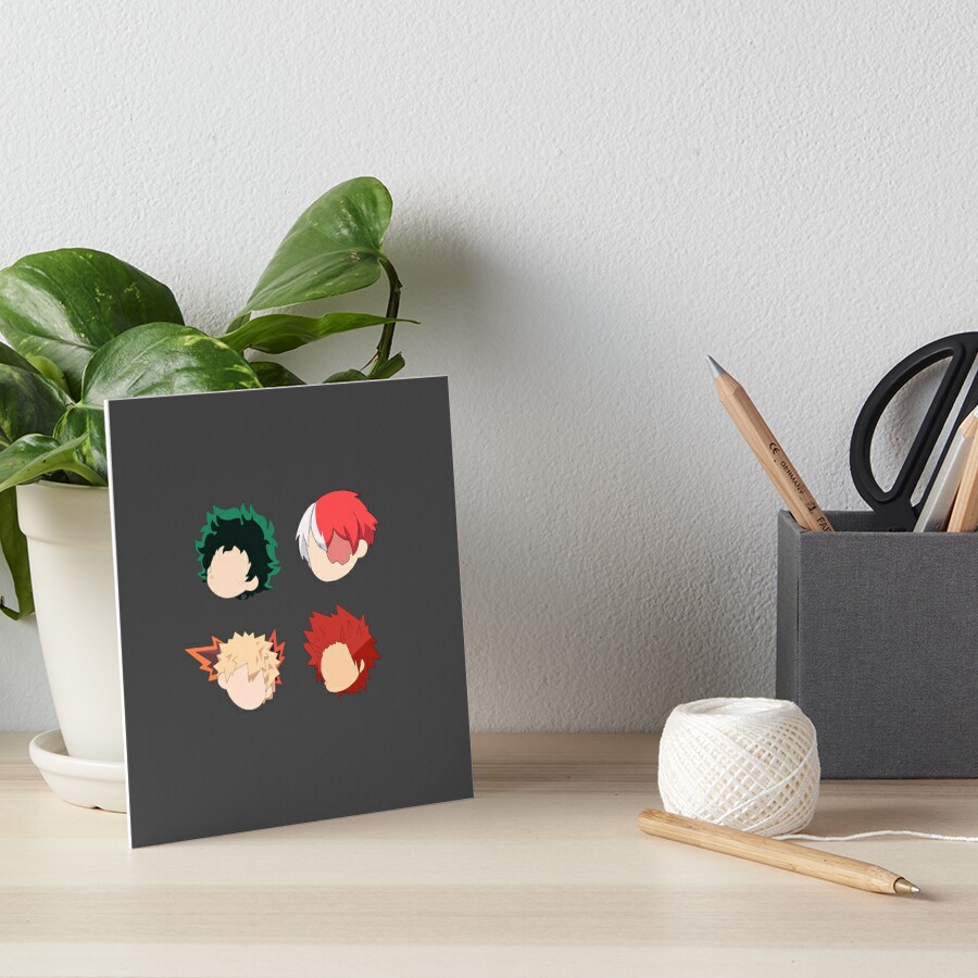 "MHA Colored Outlines" Art Board Print by madroselizondo | Redbubble