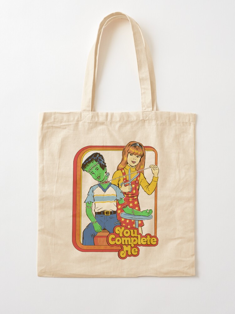 Thumbnail 2 of 5, Tote Bag, You Complete Me designed and sold by stevenrhodes.