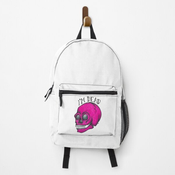 Item preview, Hot Pink Retro Skull - I'm Dead designed and sold by The White Bat.